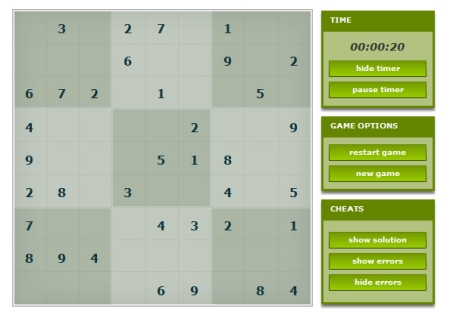gaming-monster.com sudoku-challenge screen shoot